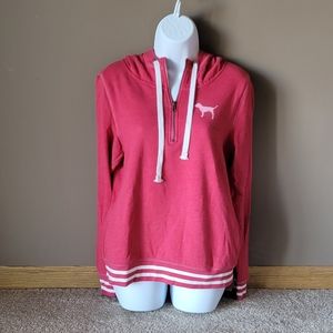 PINK Victoria's Secret Half Zip Sweatshirt Hoodie Size Small